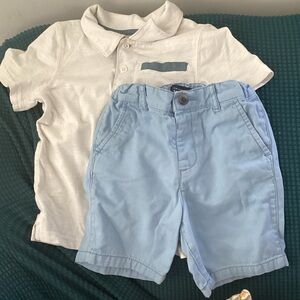 The Children's Place and cat & jack White and Light Blue Kids Matching Set